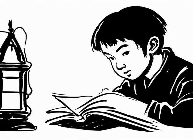 中华勤学故事图片；中华勤学故事图片简笔画