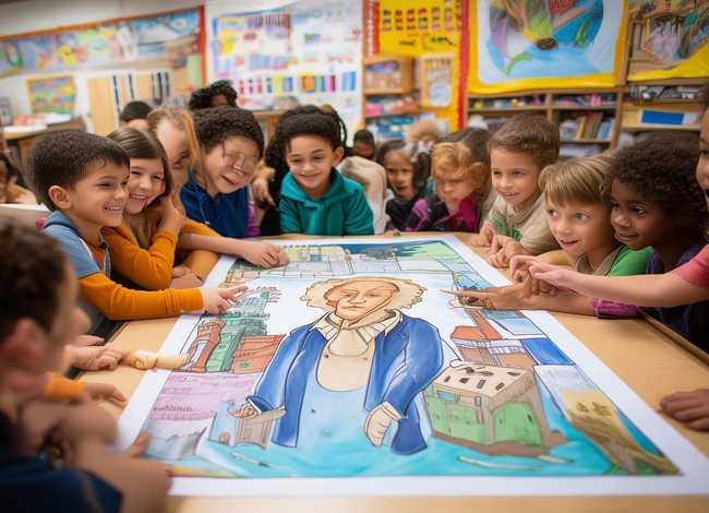 名人事迹绘画小学 - 名人故事的小报怎么画