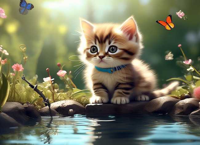 看图听故事，看图听故事小猫钓鱼的故事讲解视频