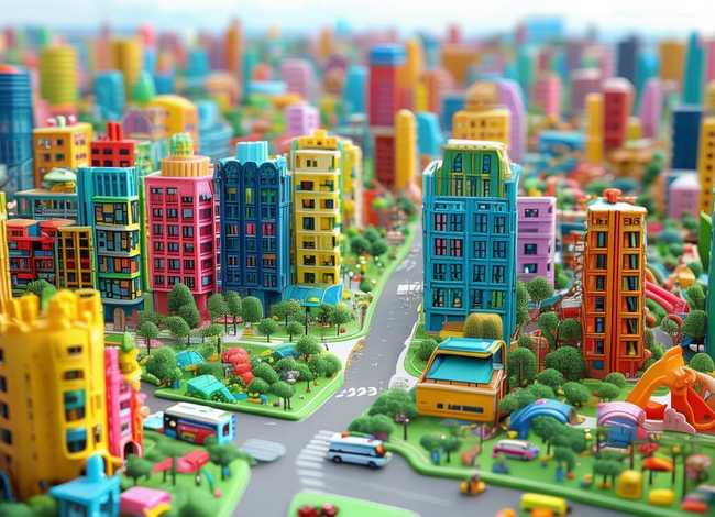 儿童画城市 少儿画城市