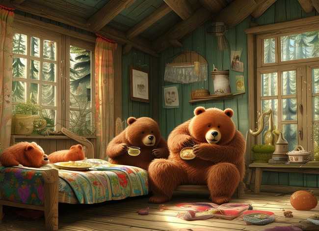 《三只熊》儿童故事完整版 - 经典绘本《三只熊的故事》