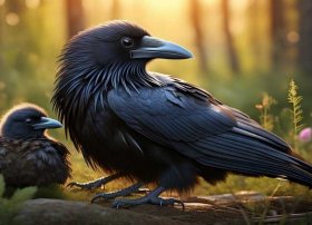 乌鸦生病儿童故事 - 乌鸦妈妈生病了的故事