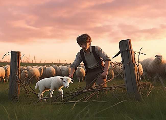 二年级亡羊补牢寓言故事怎么画，二年级亡羊补牢寓言故事怎么画图片