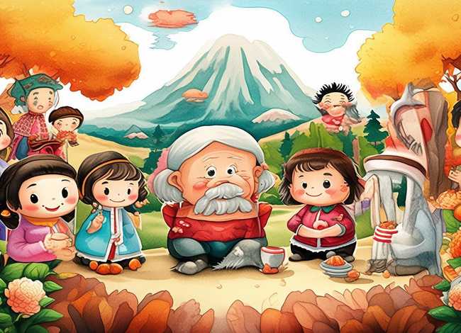 儿童画重阳节绘本故事，幼儿园重阳节绘本故事插图