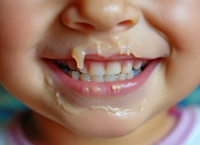 牙菌斑儿童图片 牙菌斑宝宝图片