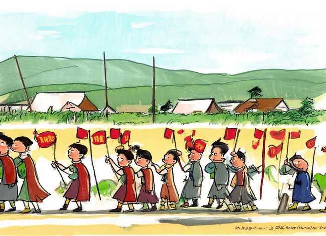 中国革命历史故事儿童画，中国革命史小故事小漫画