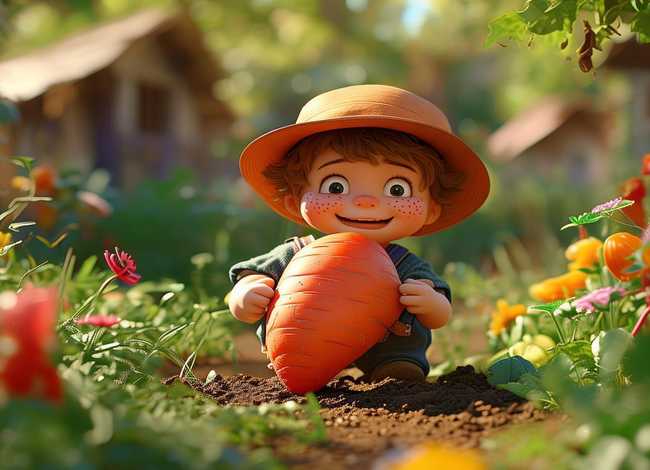 儿童故事拔萝卜的故事图片、幼儿故事拔萝卜图片