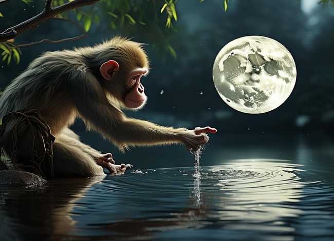 故事猴子捞月的故事(猴子捞月的故事全文) 故事猴子捞月的故事(猴子捞月的故事全文)