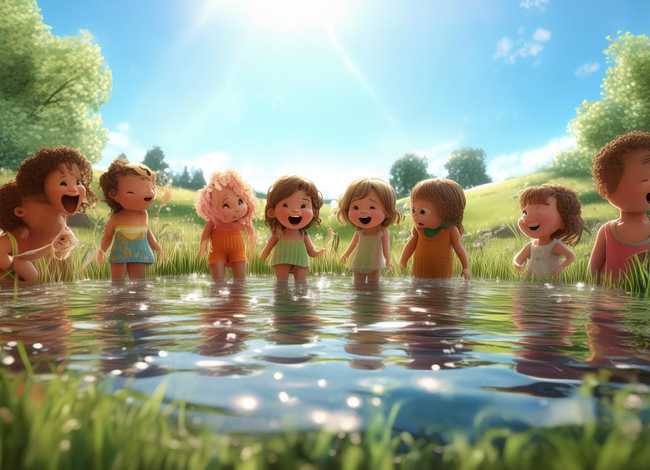 池塘里的歌儿童故事 - 儿歌里有池塘的歌
