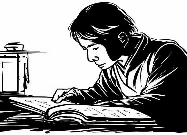 中华勤学故事图片；中华勤学故事图片简笔画