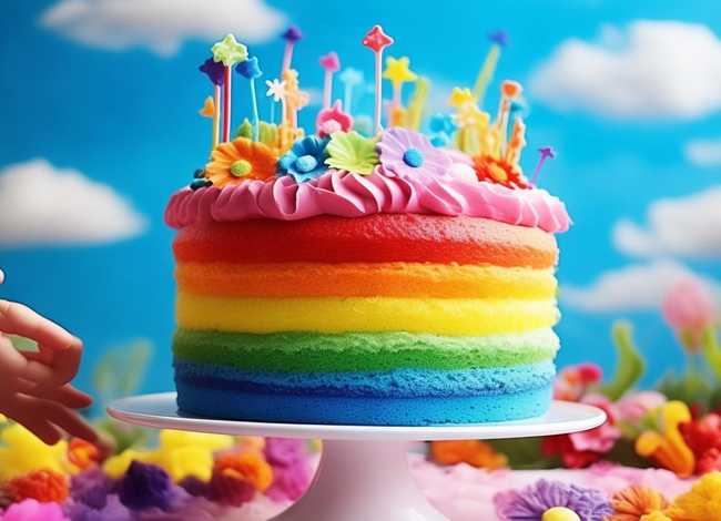 儿童故事彩虹蛋糕；幼儿故事彩虹蛋糕