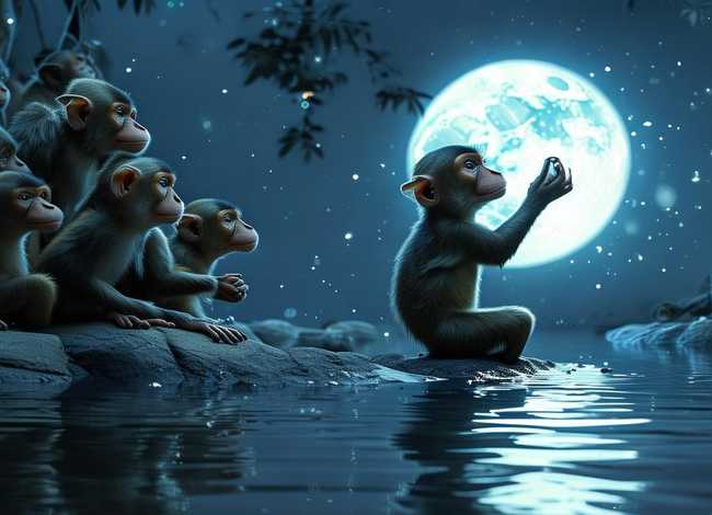 猴子捞月故事告诉我们什么道理 - 猴子捞月的寓言故事告诉我们什么道理