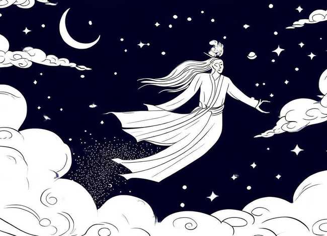 嫦娥奔月神话小报简笔画（嫦娥奔月神话故事手抄报简笔画）