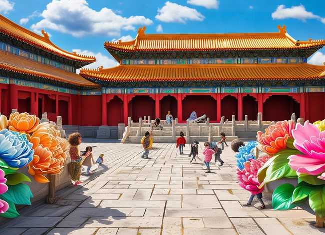 儿童画板故事 - 儿童画板故宫图片