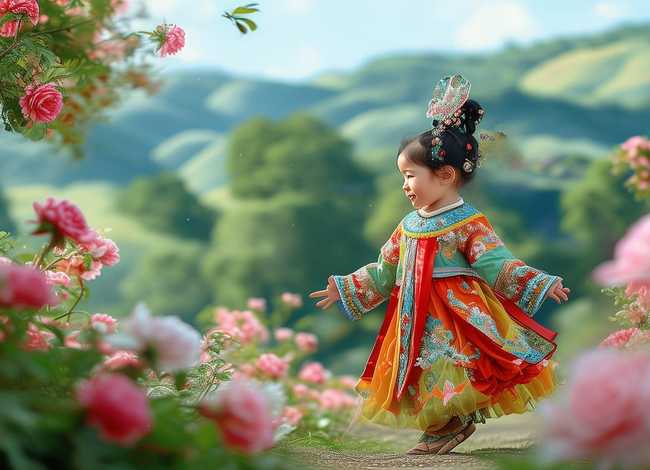 儿童童话汉服、儿童童话汉服图片