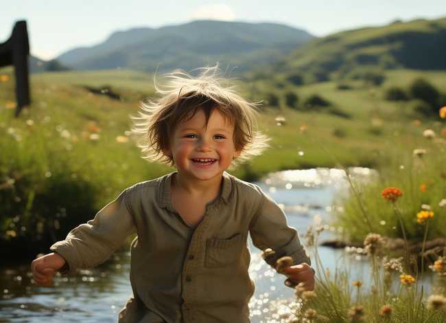 儿童的乡村生活无忧 儿童的乡村生活无忧无虑