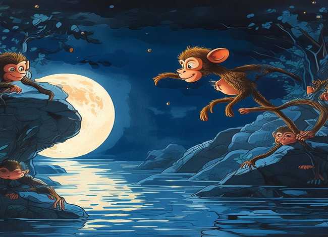 猴子捞月的故事完整版儿童版 猴子捞月简短故事完整版