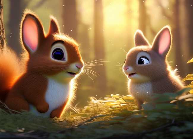 儿童睡前故事小松鼠；睡前小故事小松鼠小兔子