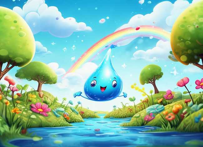 水滴的故事幼儿园；幼儿园水滴的旅行故事图片