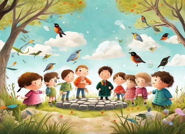儿童故事配乐有鸟叫，儿童朗诵配乐有鸟叫声