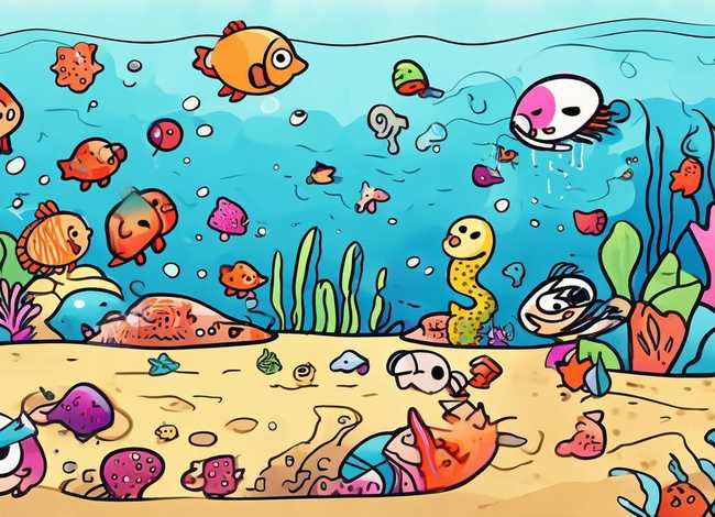 儿童海底世界简笔画 儿童海底世界简笔画超简单