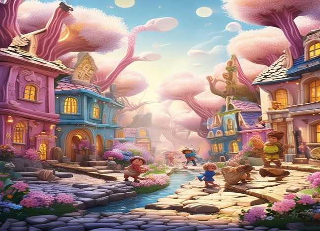 童话小镇儿童故事、童话小镇儿童画