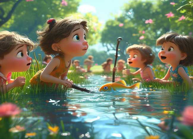 《钓鱼故事》儿童；钓鱼幼儿故事