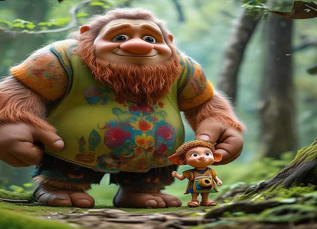 儿童故事巨人与小孩经典绘本；巨人与小孩的故事