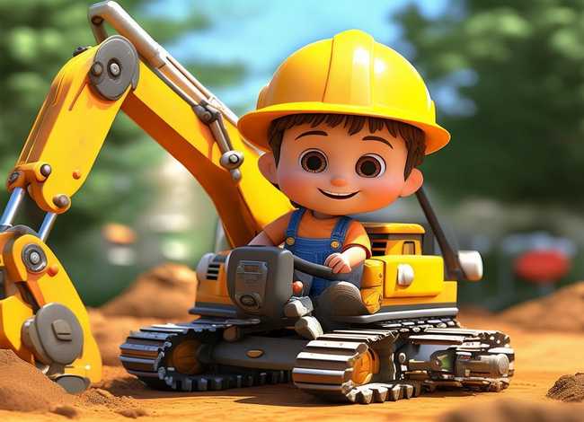 36岁儿童挖掘机故事 幼儿挖掘机动画视频小故事片