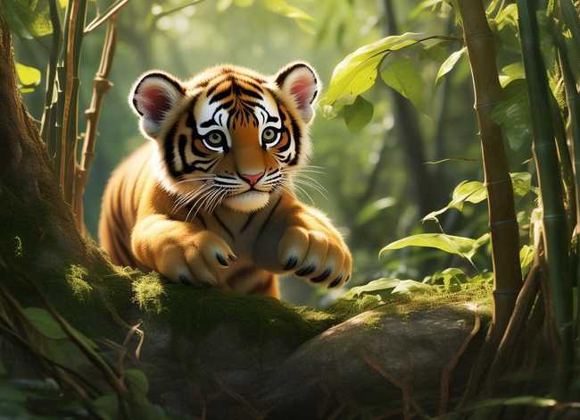 儿童故事老虎寻食；老虎寻食的故事