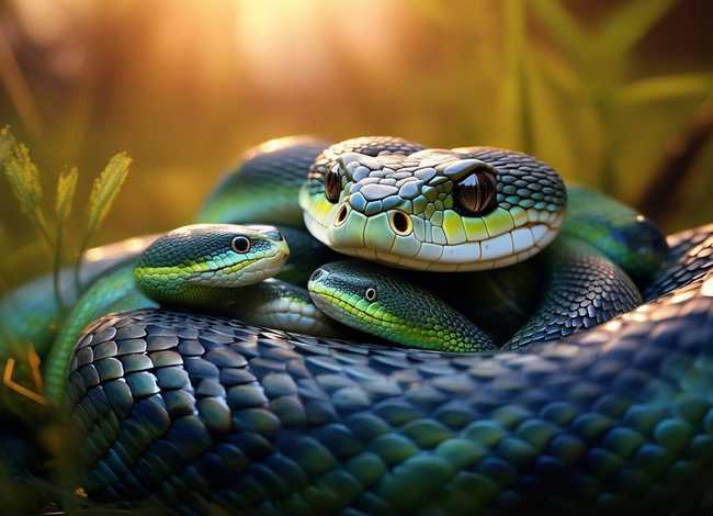 儿童故事蛇和妈妈的故事，蛇妈妈和蛇宝宝的故事