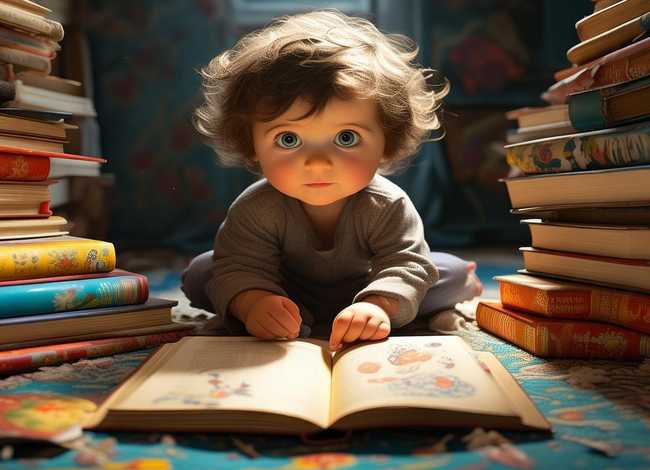 小孩听故事简笔画 - 小孩听故事简笔画图片