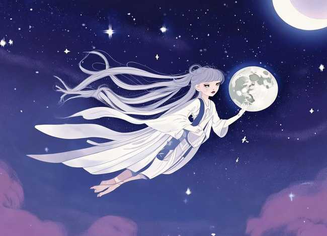 儿童画嫦娥奔月图、儿童画嫦娥奔月图片