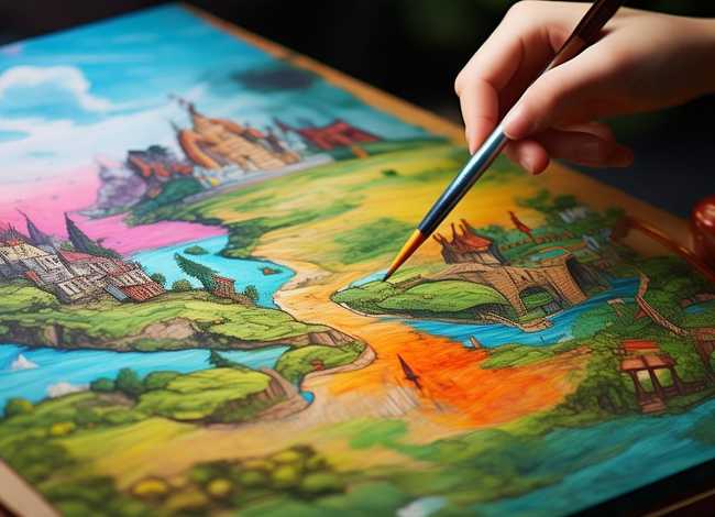 故事涂色画（播放涂色的图的故事）