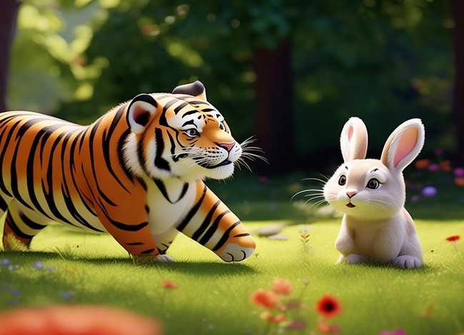 老虎和兔子的故事（老虎和兔子的故事幼儿园）