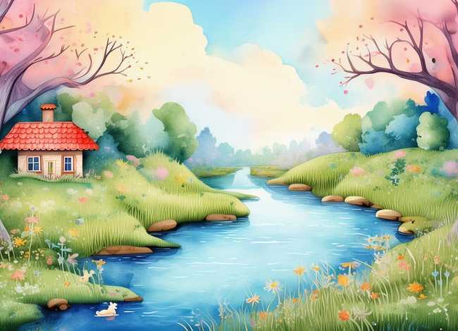 水彩故事插画图片（水彩故事插画图片素材）