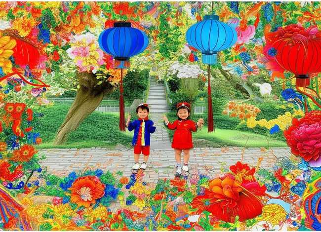 儿童版对联、儿童版对联怎么画