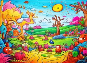 儿童画马克笔作品（儿童画马克笔作品卡通）