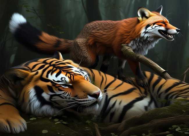 狐假虎威寓言故事（狐假虎威寓言故事200字）