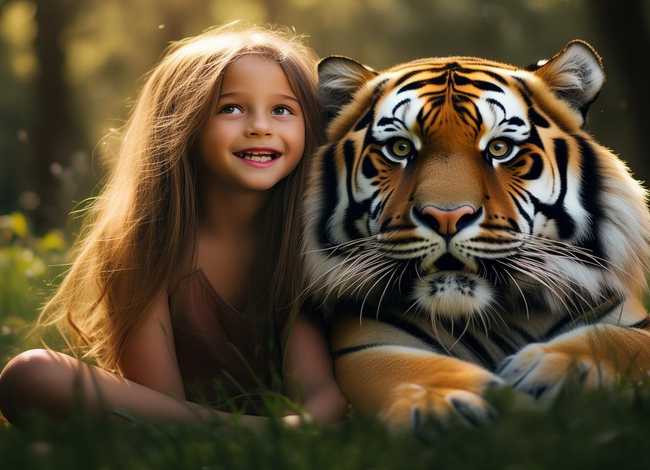 老虎和小姑娘的故事、老虎和小姑娘的故事视频
