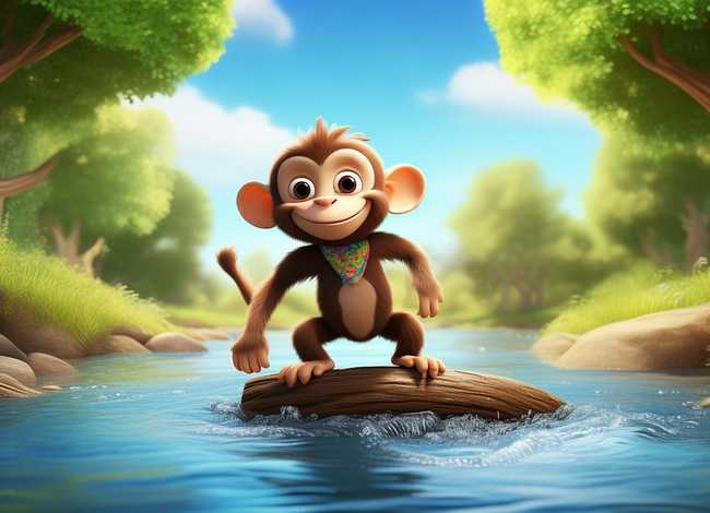 儿童故事猴子河海；幼儿故事猴子过河
