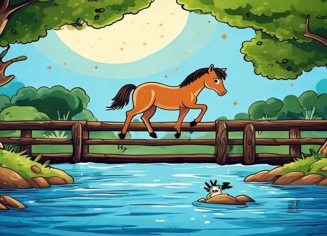 儿童故事小马过河图片、幼儿故事《小马过河》图片大全