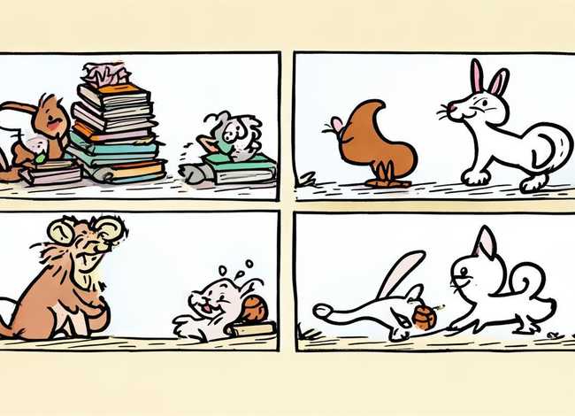 四格故事简笔画、四格画故事简笔画