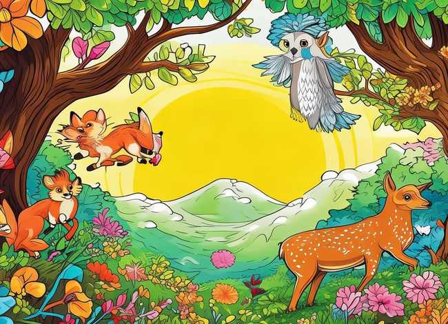 动物故事绘画作品、动物故事绘画作品图片