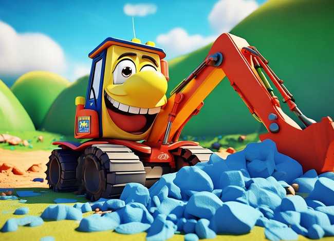 挖土机动画片视频儿童英文、挖土机英语动画片视频播放
