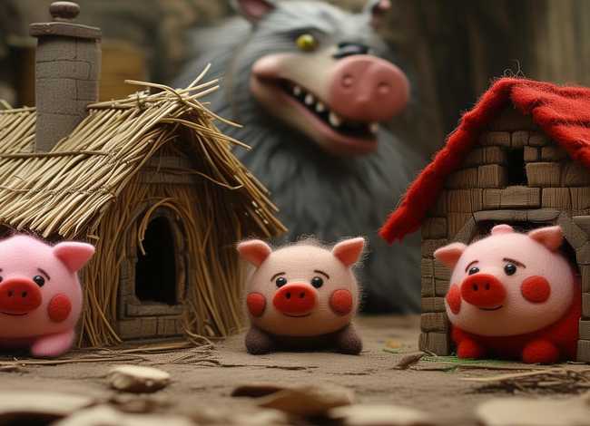 儿童睡前故事三只小猪的故事300字、睡前故事三只小猪的故事文字