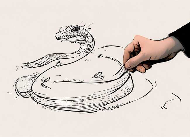 成语故事画蛇添足简笔画教程 - 画蛇添足成语故事插图简笔画 成语故事画蛇添足简笔画教程 - 画蛇添足成语故事插图简笔画