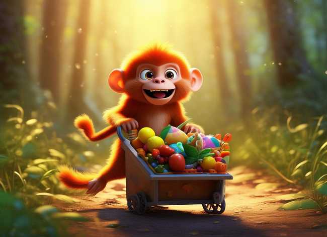小猴推车故事 - 小猴推车故事内容 小猴推车故事 - 小猴推车故事内容