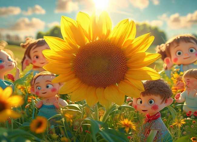 关于向日葵的小故事儿童；有关向日葵的小故事