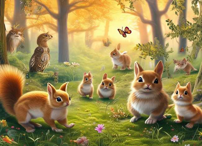 幼儿故事森林里的故事 - 幼儿故事森林里的小动物